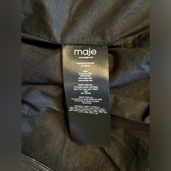 BNWT Maje leather biker jacket- retails $700+ - Picture 7 of 8